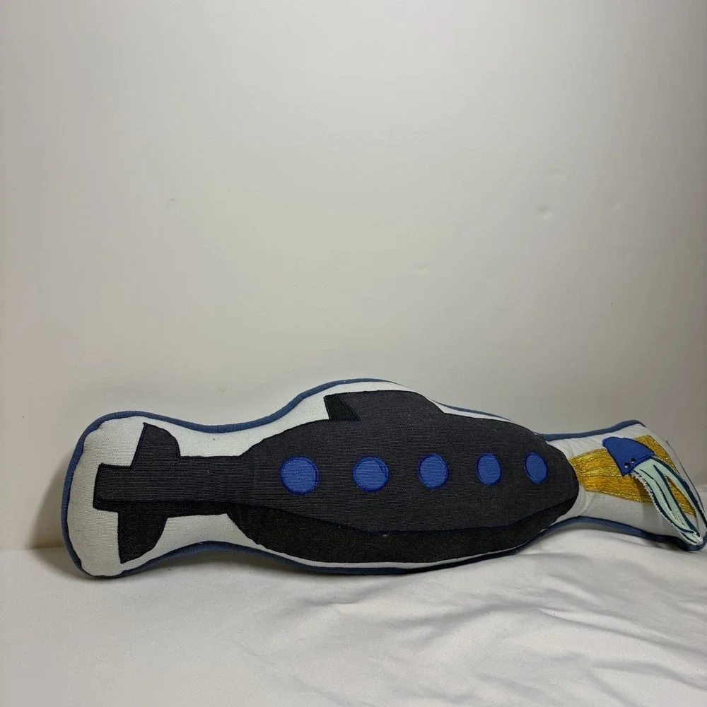 Submarine Kids Throw Pillow Crate & Kids Modern Nautical Deep Sea‎ Tones Organic